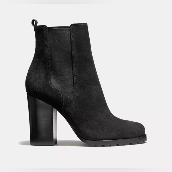 Coach Shoes - Coach Odelle Black Oiled Suede Bootie Size 9